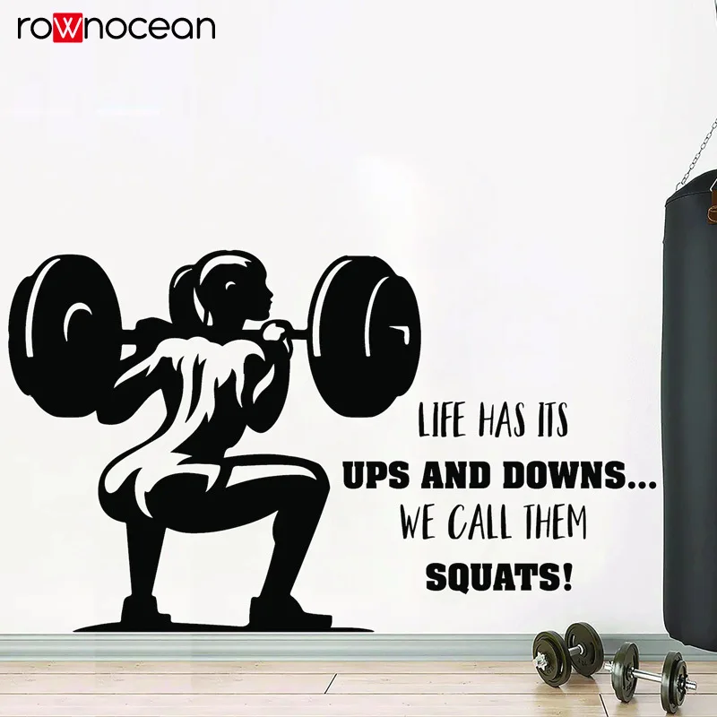 Squat Girl Gym Wall Decal Fitness Quotes Women Decor Workout Power Art Vinyl Gym Wall Stickers Girl Motivation Crossfit 2365
Squat Girl Gym Wall Decal Fitness Quotes Women Decor Workout Power Art Vinyl Gym Wall Stickers Girl Motivation Crossfit 2365