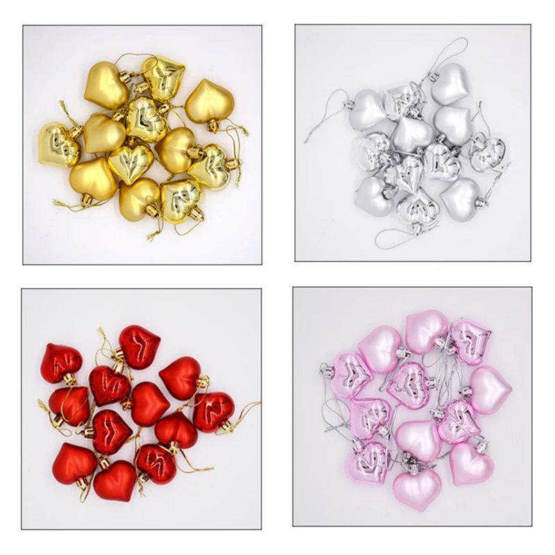 12Pc Plastic Heart Ornament for Christams Tree Decor Christmas balls Decorations for Home Hanging Wedding Heart Shape Supplies
12Pc Plastic Heart Ornament for Christams Tree Decor Christmas balls Decorations for Home Hanging Wedding Heart Shape Supplies