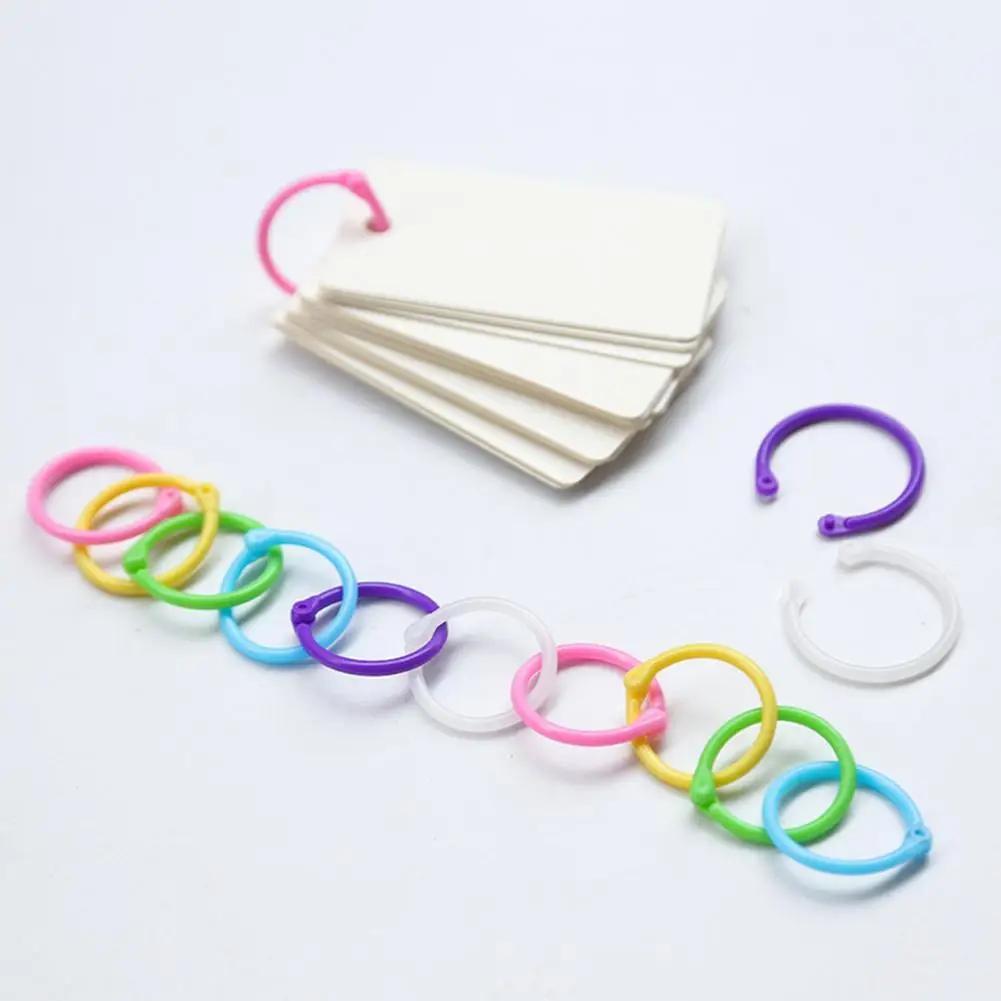 Arts & Crafts 1 Box Book Rings High Quality Multi-color Flexible Plastic Book Loose Leaf Binder Rings for Document Stack
Arts & Crafts 1 Box Book Rings High Quality Multi-color Flexible Plastic Book Loose Leaf Binder Rings for Document Stack