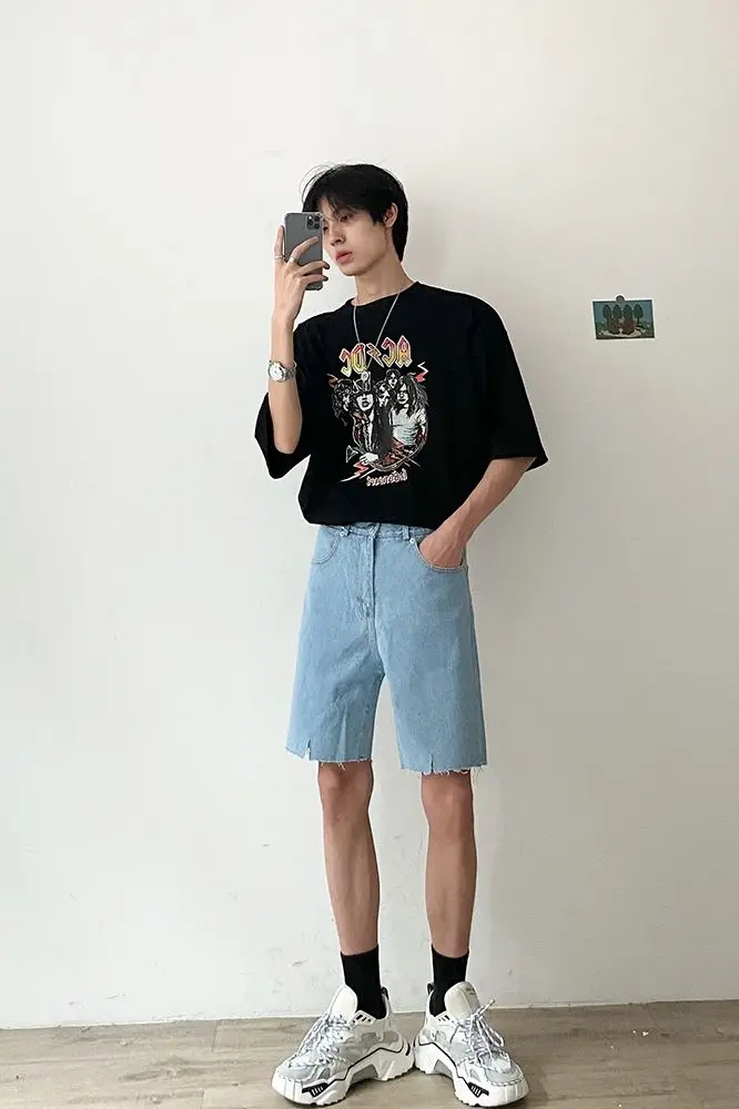 2020 Summer New Youth Popular Men's Loose Solid Color Washed Edging Five Points Jeans Fashion Casual Straight Shorts
2020 Summer New Youth Popular Men's Loose Solid Color Washed Edging Five Points Jeans Fashion Casual Straight Shorts