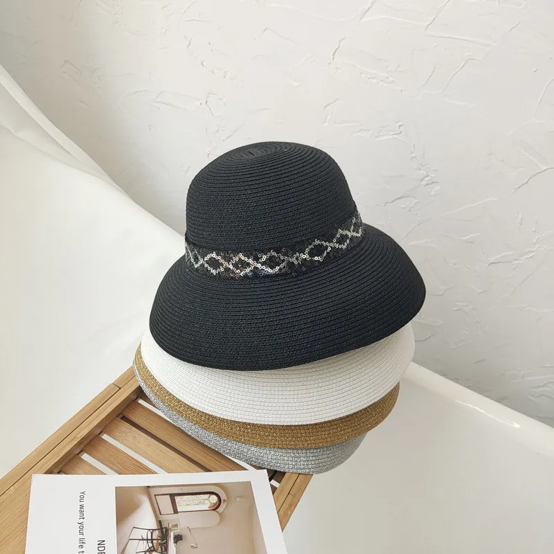 Straw hat female court Hepburn wind sequins gold thread bell-shaped seaside bask in new dome cap summer sunshade cap
Straw hat female court Hepburn wind sequins gold thread bell-shaped seaside bask in new dome cap summer sunshade cap