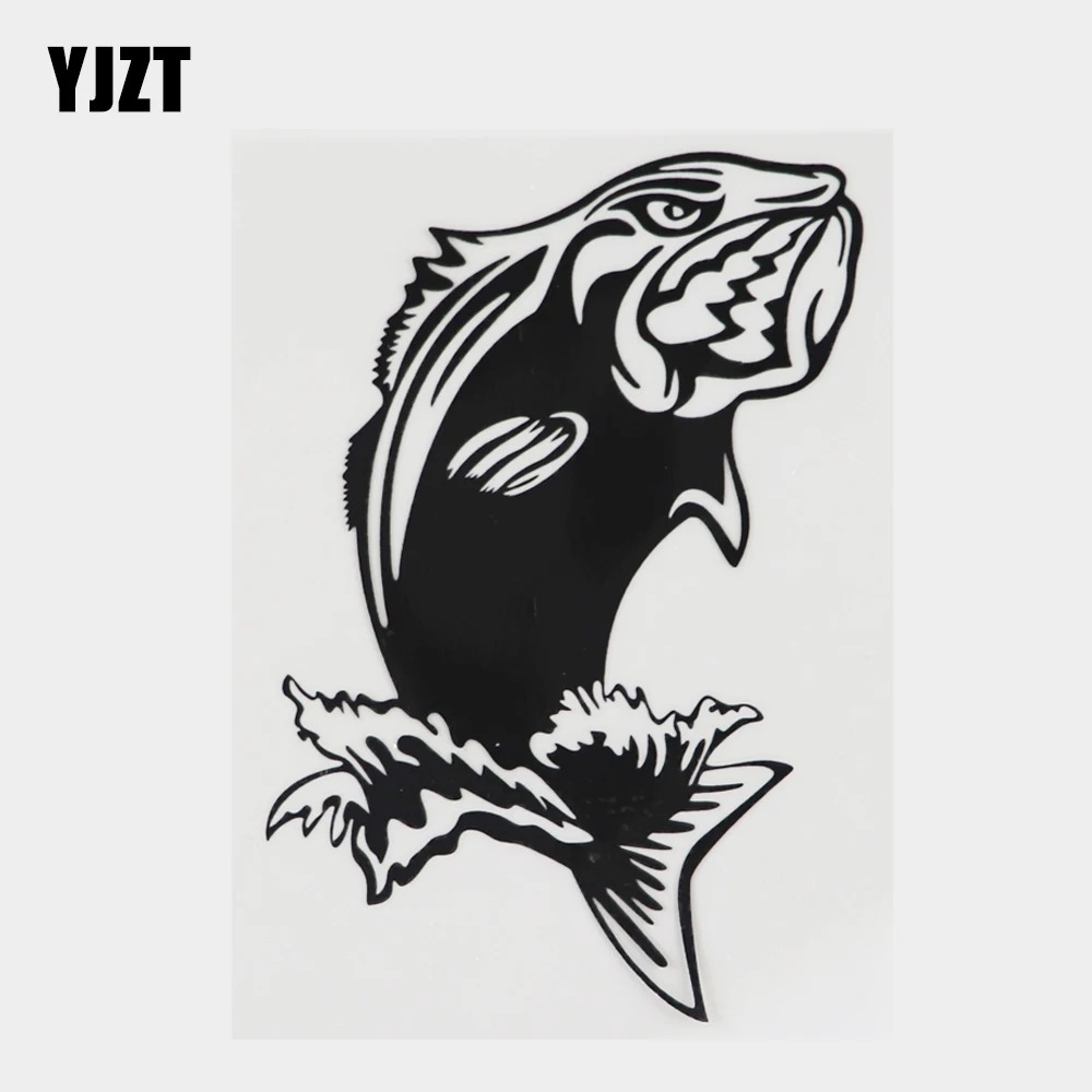 YJZT 11.3CM×15.5CM Marine Animal Black/Silver Decal Ferocious Fish Vinyl Car Sticker Bumper 18A-0566 
YJZT 11.3CM×15.5CM Marine Animal Black/Silver Decal Ferocious Fish Vinyl Car Sticker Bumper 18A-0566