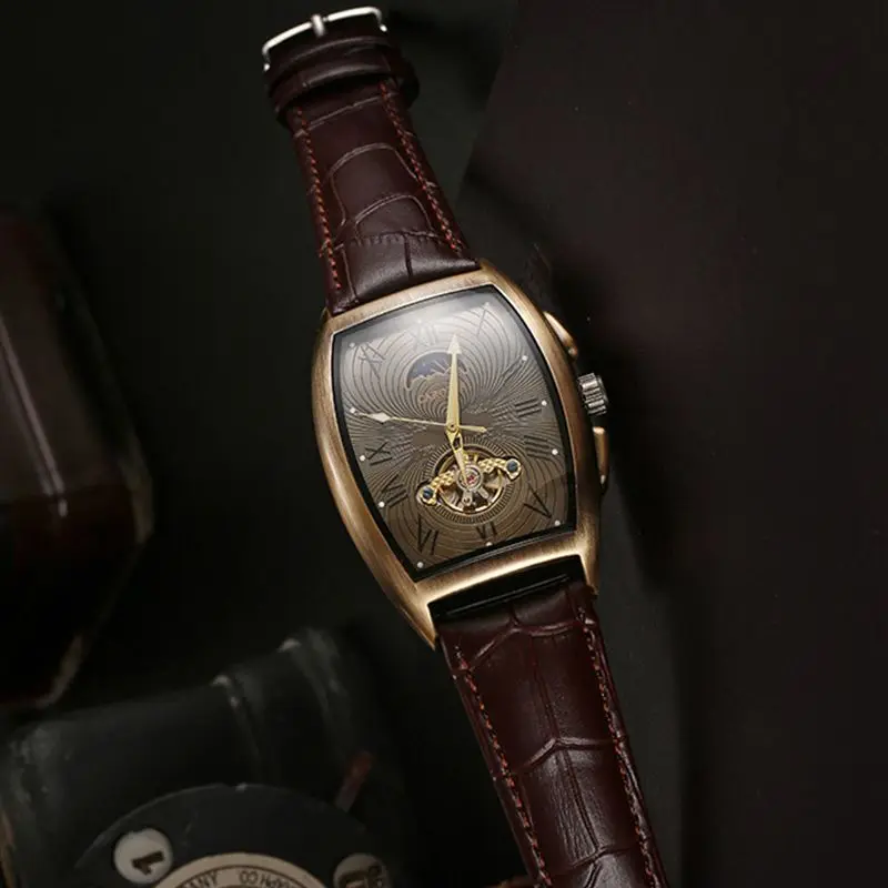 Fashion Men's Automatic Mechanical Men Wrist Watches Casual Vintage Classic Tourbillon Clock Tonneau Shaped Case Male Wristwatch
Fashion Men's Automatic Mechanical Men Wrist Watches Casual Vintage Classic Tourbillon Clock Tonneau Shaped Case Male Wristwatch