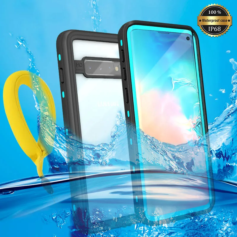 

IP68 Underwater Waterproof Phone Case For Samsung Note 10+ Plus S10 S8 S9 Plus Diving Water Proof Stand Case For Galaxy Note 8 9