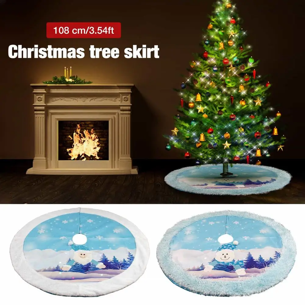 42.5 Inch Luminous Christmas Tree Skirt Snowman Pattern Tree Shirt With Lights Plush Skirt Holiday Tree Ornaments For Christma
42.5 Inch Luminous Christmas Tree Skirt Snowman Pattern Tree Shirt With Lights Plush Skirt Holiday Tree Ornaments For Christma