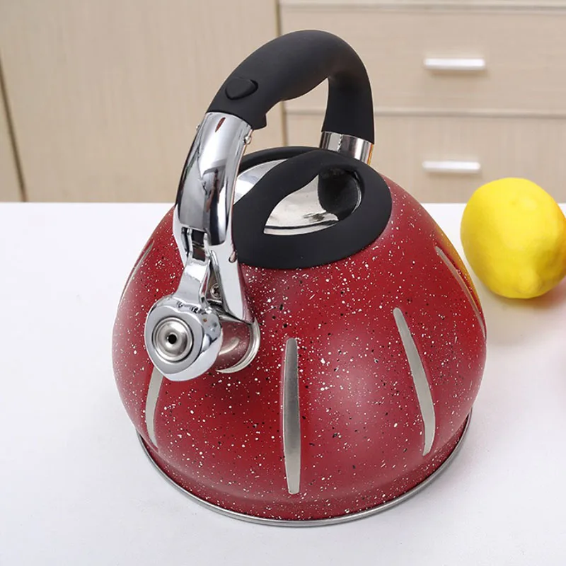 Whistling Tea Kettle with Heat-Proof Handle, Kitchen Grade Stainless Steel Teapot Stovetops
Whistling Tea Kettle with Heat-Proof Handle, Kitchen Grade Stainless Steel Teapot Stovetops