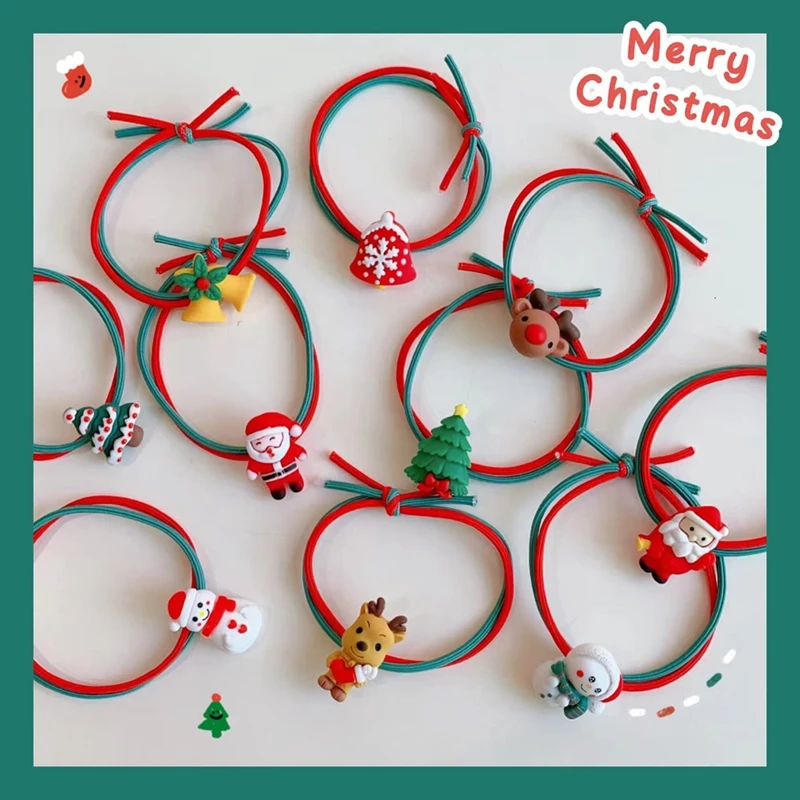 Cute Cartoon Christmas Santa Deer Elastic Hair Bands Rubber Hair Rope Tie Girls Hair Scrunchie Ponytail Holder Gum Accessories
Cute Cartoon Christmas Santa Deer Elastic Hair Bands Rubber Hair Rope Tie Girls Hair Scrunchie Ponytail Holder Gum Accessories