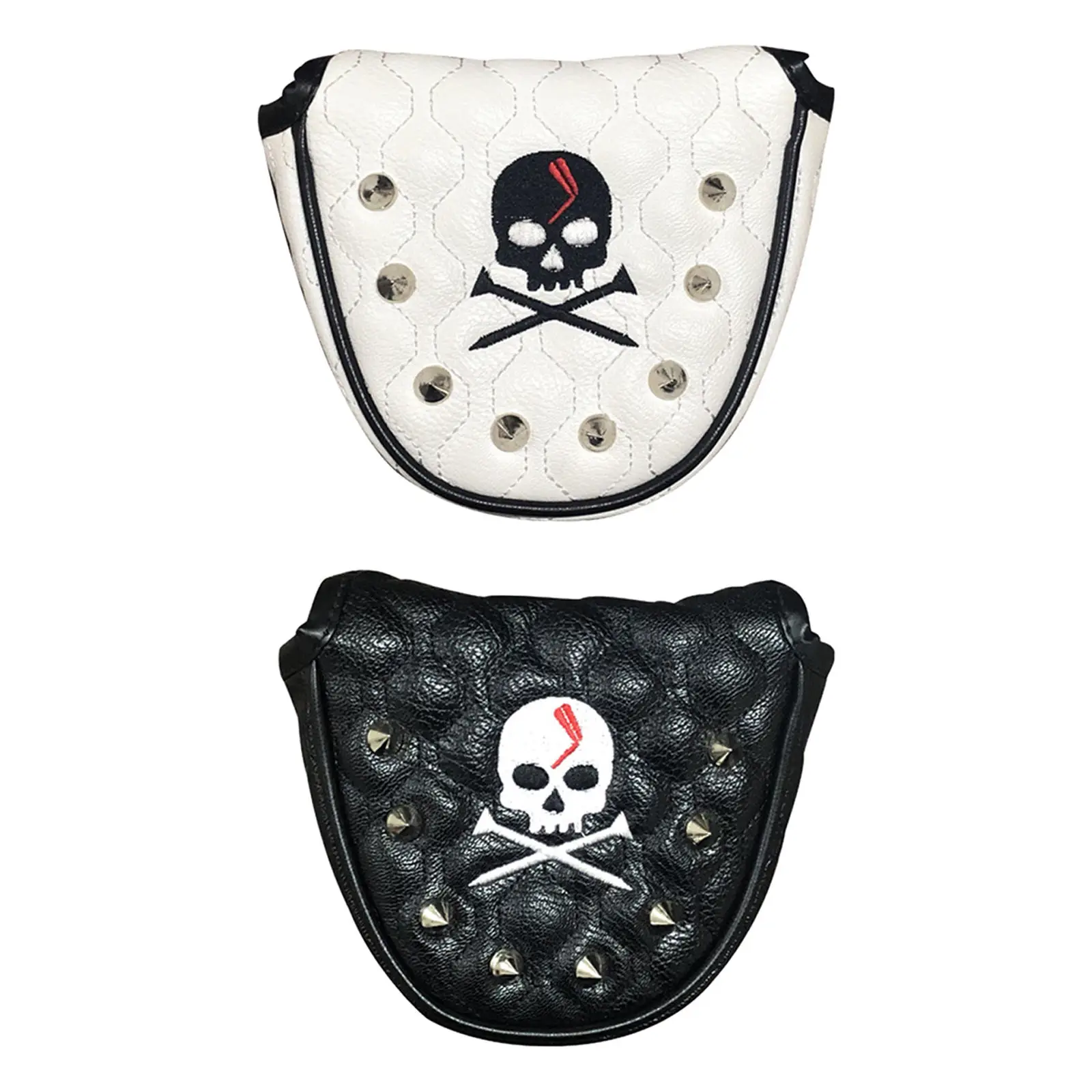 Rivet Skull Design Golf Club Mallet Putter Head Cover Protective Replacement Headcover
Rivet Skull Design Golf Club Mallet Putter Head Cover Protective Replacement Headcover