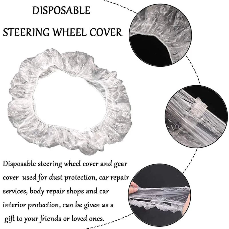 50/100Set Car Disposable PE Plastic Soft Seat Steering Wheel Gear Covers Waterproof for Car Styling Disposable Protective Covers
50/100Set Car Disposable PE Plastic Soft Seat Steering Wheel Gear Covers Waterproof for Car Styling Disposable Protective Covers