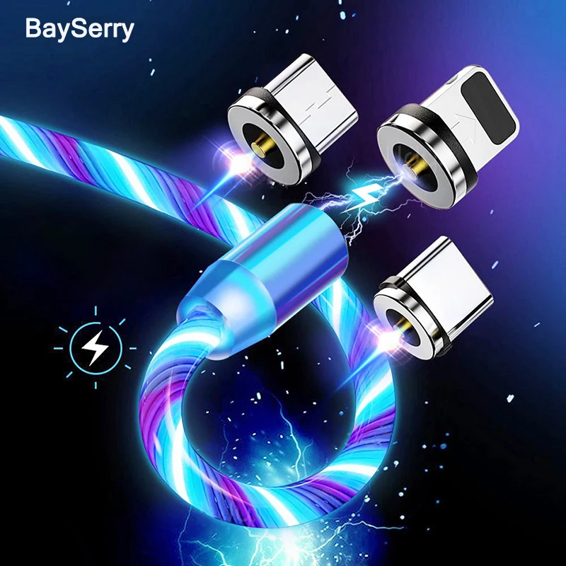 Magnetic Cable LED Glow Flowing Micro USB Type C Charger Wire Cord With 3-1 For Samsung Xiaomi Huawei Mobile Phone Charger Cable
Magnetic Cable LED Glow Flowing Micro USB Type C Charger Wire Cord With 3-1 For Samsung Xiaomi Huawei Mobile Phone Charger Cable