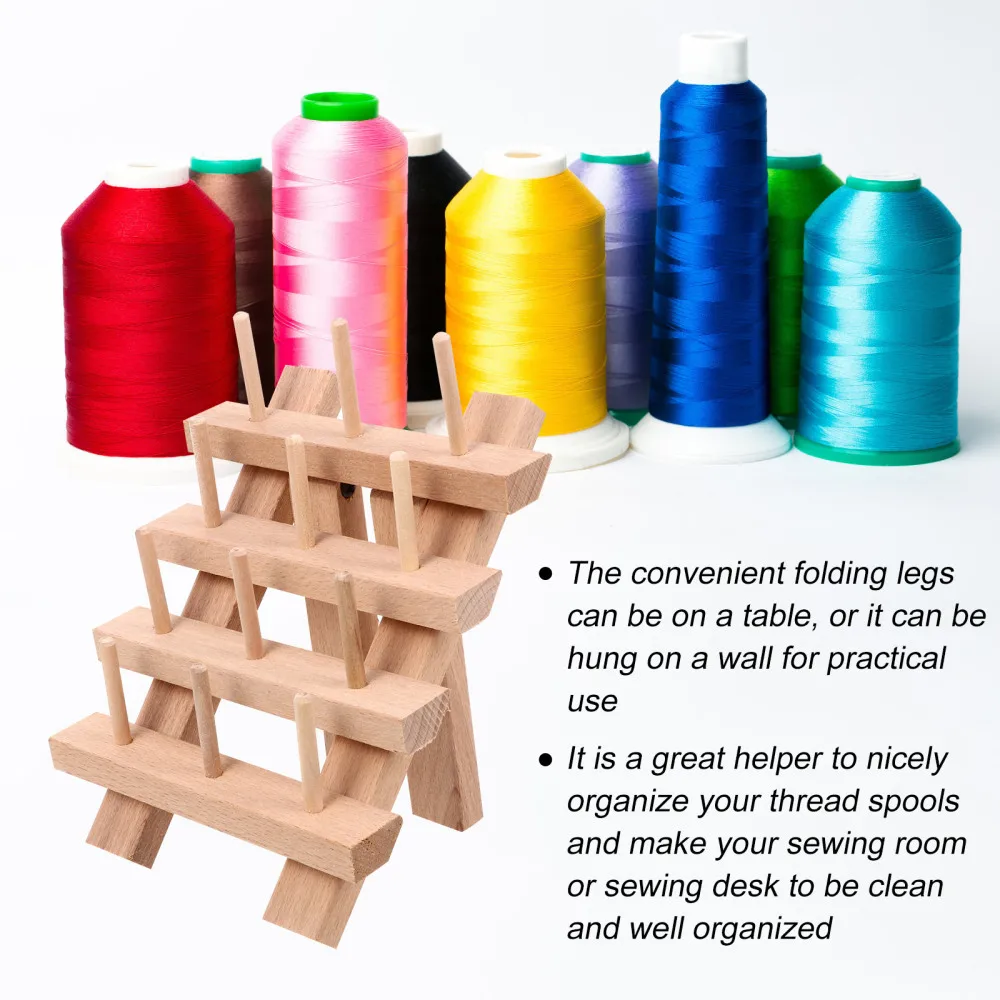 12-reel Sewing Embroidery Thread Rack Wooden Folding Thread Storage Rack Stand
12-reel Sewing Embroidery Thread Rack Wooden Folding Thread Storage Rack Stand