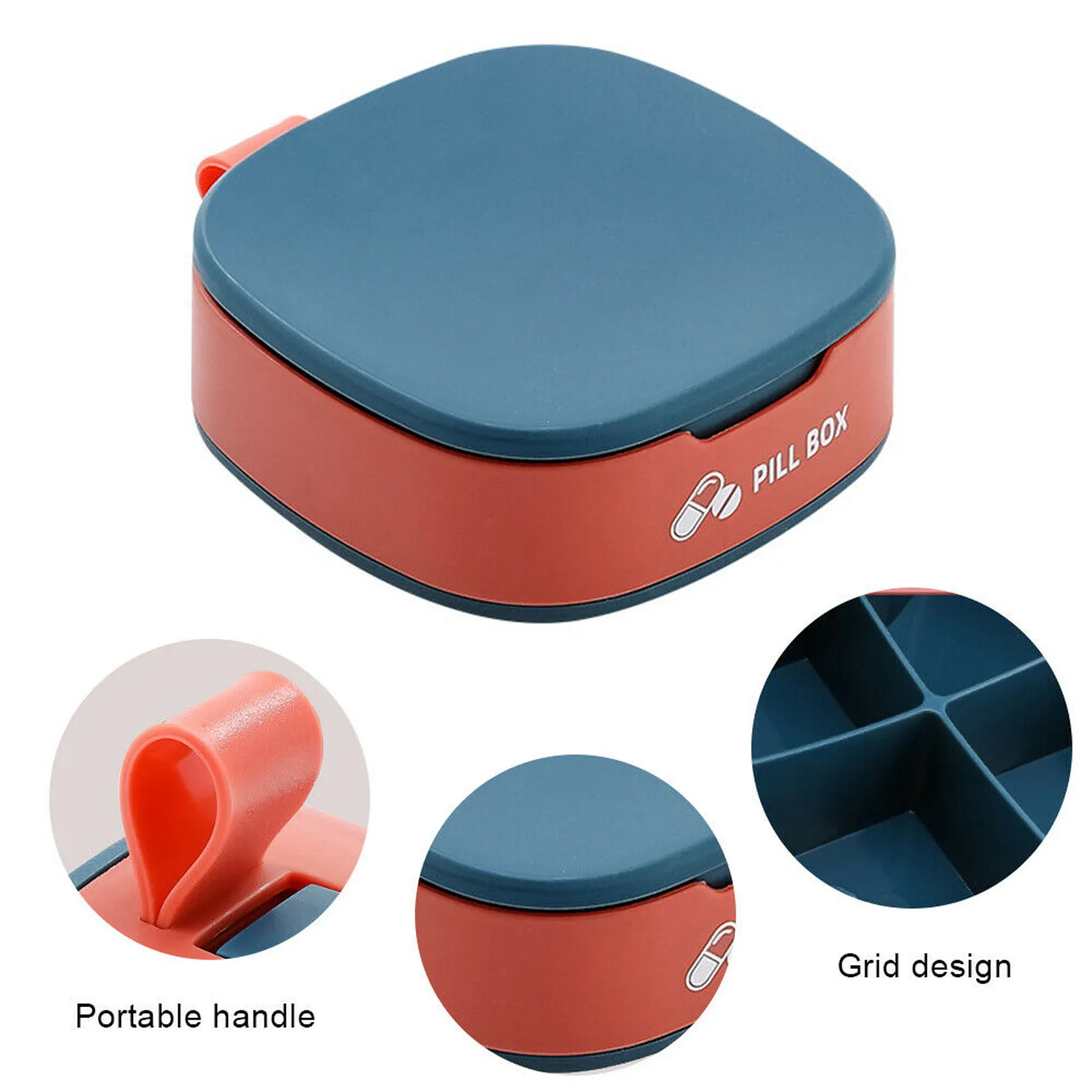 Portable dispensing small mini pill box 4 grids organizer container for tablets travel pill box with Seal ring Packed pill box #
Portable dispensing small mini pill box 4 grids organizer container for tablets travel pill box with Seal ring Packed pill box #