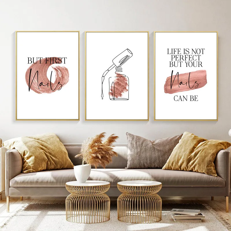 Nail Salon Makeup Wall Art Abstract Cosmetics Posters Fashion Art Picture English Canvas Painting Nail Beauty Shop Decor Picture
Nail Salon Makeup Wall Art Abstract Cosmetics Posters Fashion Art Picture English Canvas Painting Nail Beauty Shop Decor Picture