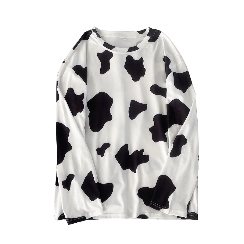 Cow Printing Women Tshirts O-Neck Long Sleeve Female T-shirt Top Harajuku Fashion Ladies Girls Tshirt Casual Basic Woman T Shirt
Cow Printing Women Tshirts O-Neck Long Sleeve Female T-shirt Top Harajuku Fashion Ladies Girls Tshirt Casual Basic Woman T Shirt