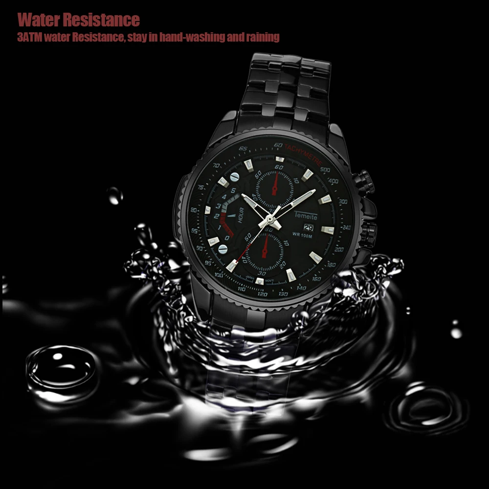 Dropshipping TEMEITE Top Brand Luxury Clock Creative Men Quartz Wristwatches Design Full Steel Calendar Waterproof Big Watches
Dropshipping TEMEITE Top Brand Luxury Clock Creative Men Quartz Wristwatches Design Full Steel Calendar Waterproof Big Watches