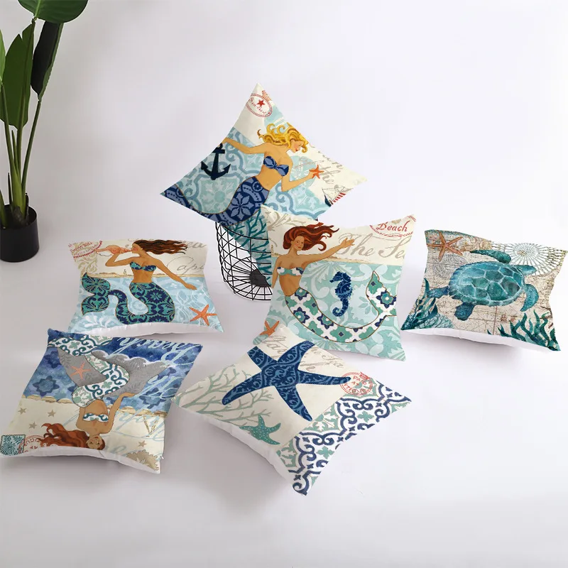 Retro Mediterranean Ocean Digital Printed Peach Skin Pillow Cushion Cover Household Goods
Retro Mediterranean Ocean Digital Printed Peach Skin Pillow Cushion Cover Household Goods