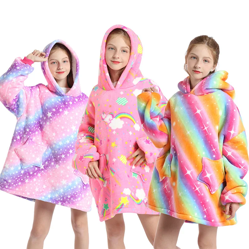 2021 New Winter Girl Sweatshirt Kids Clothes Fleece TV Blanket Children Oversized Warm Hooded Wearable Blanket Hoodie Height
2021 New Winter Girl Sweatshirt Kids Clothes Fleece TV Blanket Children Oversized Warm Hooded Wearable Blanket Hoodie Height
