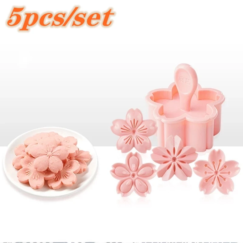 5pcs/set Sakura Cookie Mold Stamp Biscuit Mold Pink Cherry Blossom Mold Charm DIY Floral Mold Fondant Baking Tool
5pcs/set Sakura Cookie Mold Stamp Biscuit Mold Pink Cherry Blossom Mold Charm DIY Floral Mold Fondant Baking Tool