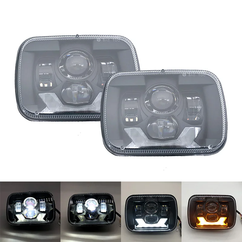 5X7 7X6 Inch Rectangular Sealed Beam LED Headlight with DRL Amber Turn Signal for Jeep Wrangler YJ Cherokee XJ H6014 H6052
5X7 7X6 Inch Rectangular Sealed Beam LED Headlight with DRL Amber Turn Signal for Jeep Wrangler YJ Cherokee XJ H6014 H6052