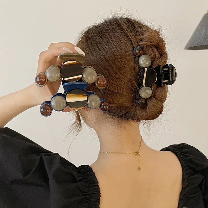 ZHUOY Four Color Planet Rotating Hairpin Simple Temperament Shark Clip Headdress Back Head Catch Clip Elegant Female New Style
ZHUOY Four Color Planet Rotating Hairpin Simple Temperament Shark Clip Headdress Back Head Catch Clip Elegant Female New Style