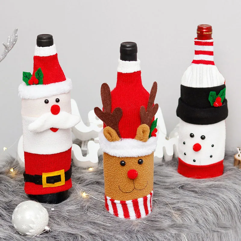 Santa Claus Elk Doll Knitted Brushed Red Wine Bottle Cover Christmas Restaurant Party Noel Welcome Naviidad Party HoHoHo Supply
Santa Claus Elk Doll Knitted Brushed Red Wine Bottle Cover Christmas Restaurant Party Noel Welcome Naviidad Party HoHoHo Supply