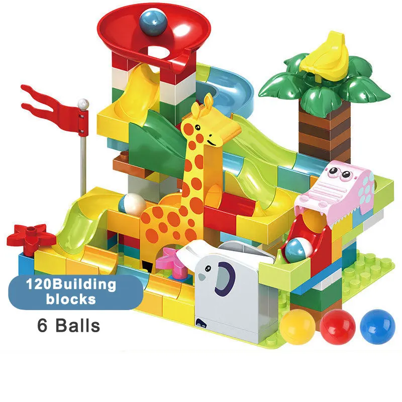 Children DIY Maze Balls Building Blocks Duploed Funnel Slide Toys Bricks Slide Large Particles Beads Assembled Track Toys
Children DIY Maze Balls Building Blocks Duploed Funnel Slide Toys Bricks Slide Large Particles Beads Assembled Track Toys