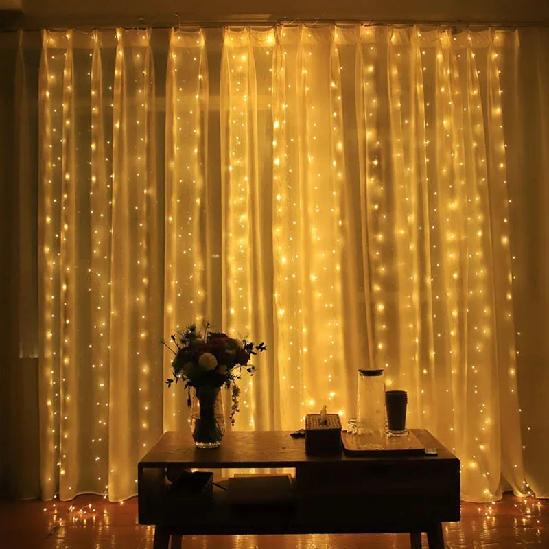 3X3 LED Christmas USB Curtains String Lights Garland Fairy Lights Garden Decoration Indoor Lighting For Home Bedroom
3X3 LED Christmas USB Curtains String Lights Garland Fairy Lights Garden Decoration Indoor Lighting For Home Bedroom