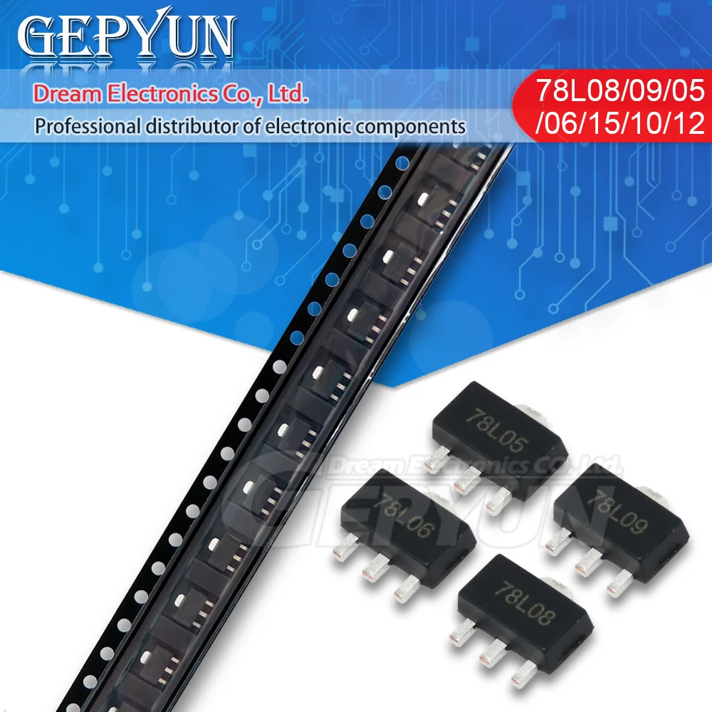 Триод 78L05, SOT89 SOT SMD SOT-89, 20 шт., 78L06, 78L08, 78L09, 78L10, 78L12, 78L15, 79L05
Триод 78L05, SOT89 SOT SMD SOT-89, 20 шт., 78L06, 78L08, 78L09, 78L10, 78L12, 78L15, 79L05