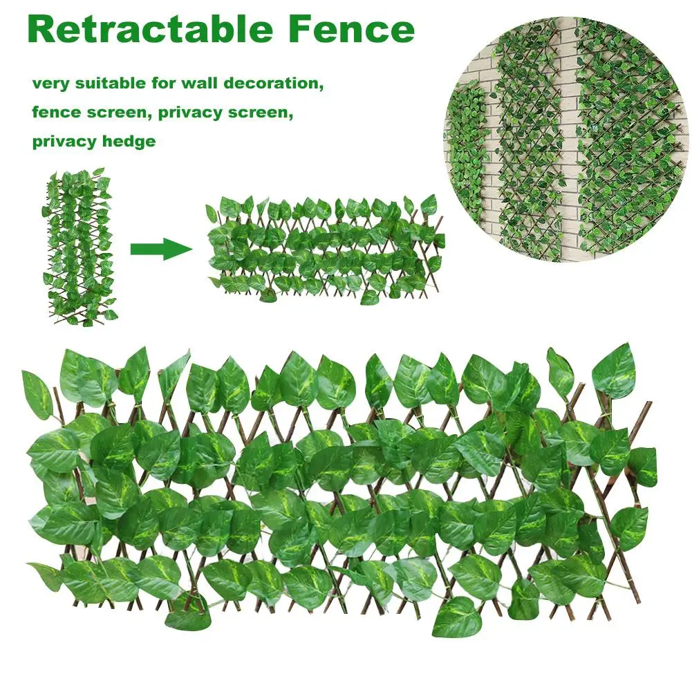 Wooden Expandable Faux Privacy Fence Durable Artificial Leaf Garden Fence Backyard Garden Decoration Fence kunstmatig tuinhek 
Wooden Expandable Faux Privacy Fence Durable Artificial Leaf Garden Fence Backyard Garden Decoration Fence kunstmatig tuinhek