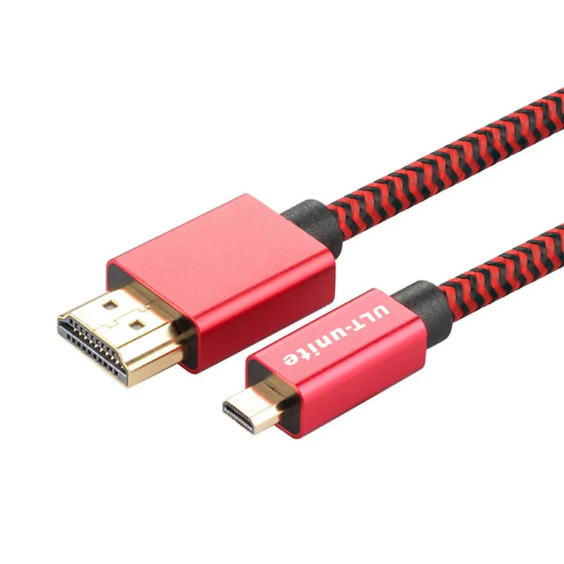 3M Micro HDMI-Compatible Cable 2.0 3D 4K 1080P High Speed Male to Male Connector Adapter for GoPro Hero 7 Black Hero 5 Raspberry
3M Micro HDMI-Compatible Cable 2.0 3D 4K 1080P High Speed Male to Male Connector Adapter for GoPro Hero 7 Black Hero 5 Raspberry