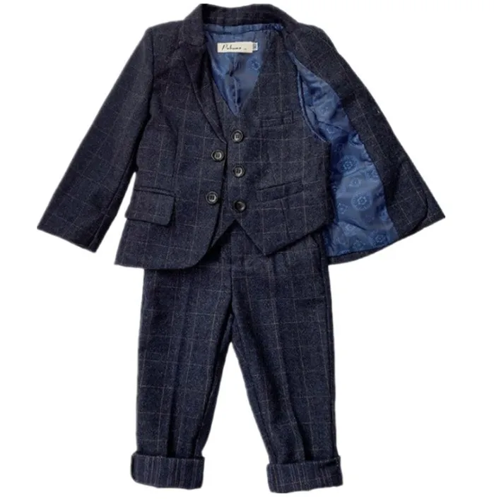 New 2019 Autumn Plaid Boys Blazer+vest+Pant Boys Suits 3pcs for Wedding Gentleman Boys Dresses Suit Kids Clothing Sets
New 2019 Autumn Plaid Boys Blazer+vest+Pant Boys Suits 3pcs for Wedding Gentleman Boys Dresses Suit Kids Clothing Sets