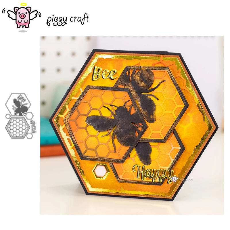 Piggy Craft metal cutting dies cut die mold Honeycomb bee frame letters Scrapbook paper craft knife mould blade punch stencil
Piggy Craft metal cutting dies cut die mold Honeycomb bee frame letters Scrapbook paper craft knife mould blade punch stencil