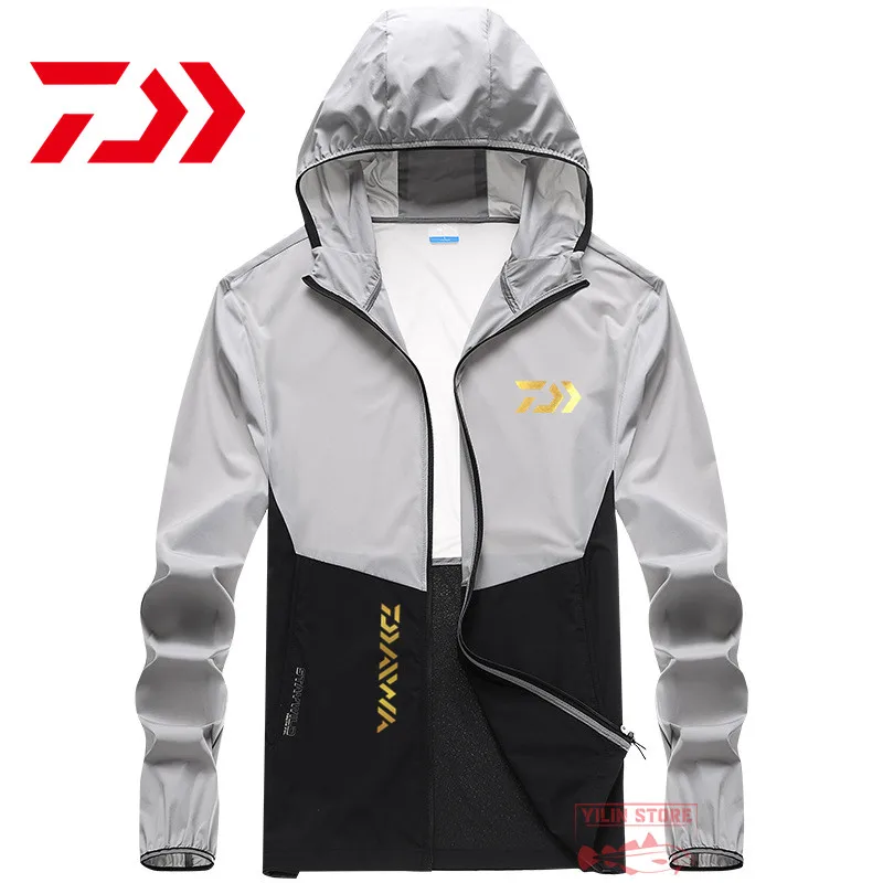 2021 New DAIWA Fishing Clothes Men's Clothing Summer Light Breathable Quick Dry Sport Camping Sun Protection Hooded Thin Jackets
2021 New DAIWA Fishing Clothes Men's Clothing Summer Light Breathable Quick Dry Sport Camping Sun Protection Hooded Thin Jackets
