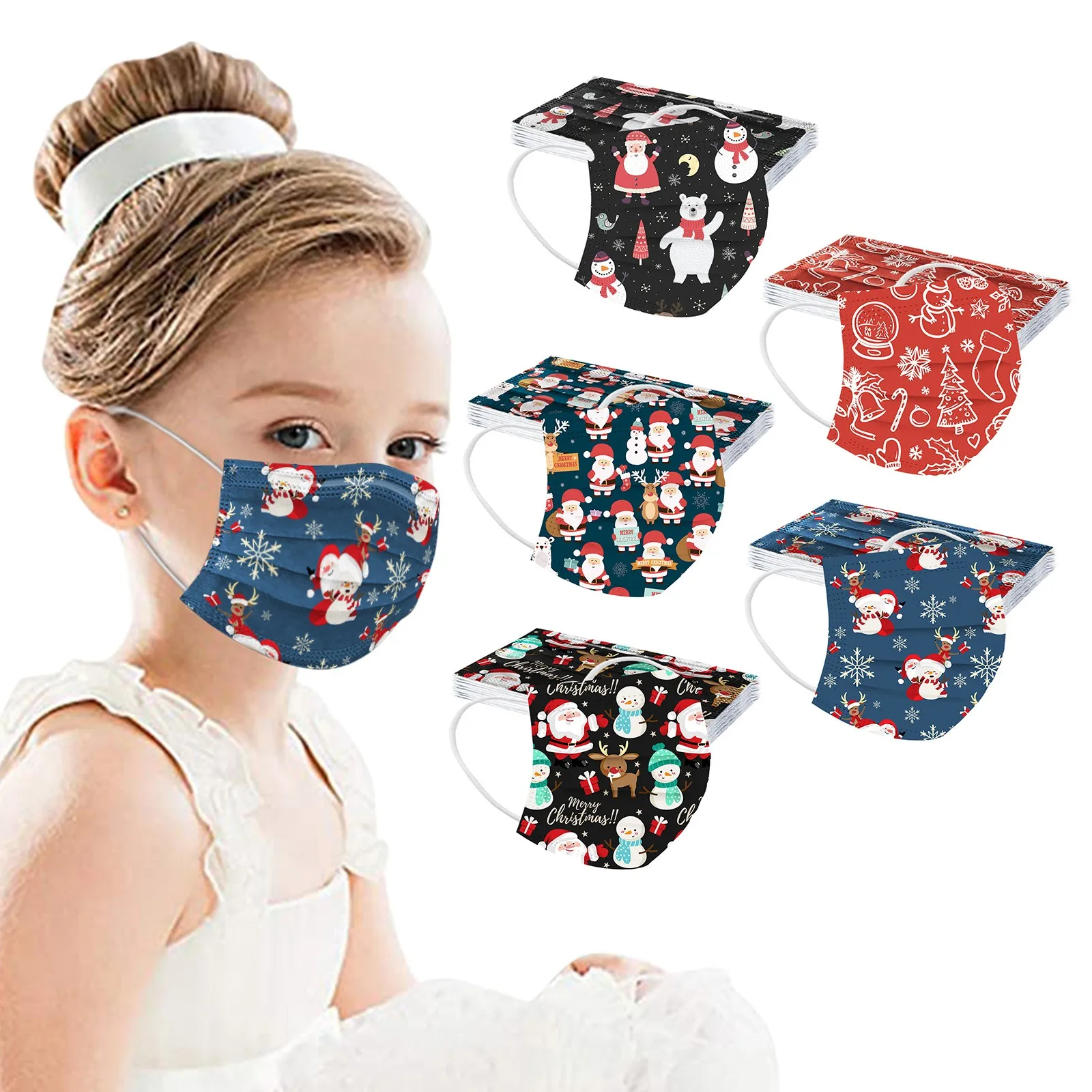 10pcs Children's Face Mask Christmas Disposable Fabric Facial Mask Non-woven 3ply Ear Loop Mascaras Personalizadas Mascarillas
10pcs Children's Face Mask Christmas Disposable Fabric Facial Mask Non-woven 3ply Ear Loop Mascaras Personalizadas Mascarillas