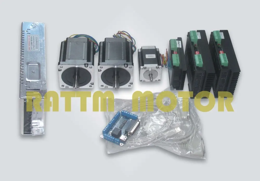 3 Axis CNC Kit 878/270oz-in torque stepper motor 3pcs Motor Driver for Large size CNC Router Milling Plasma or Laser Machine
3 Axis CNC Kit 878/270oz-in torque stepper motor 3pcs Motor Driver for Large size CNC Router Milling Plasma or Laser Machine
