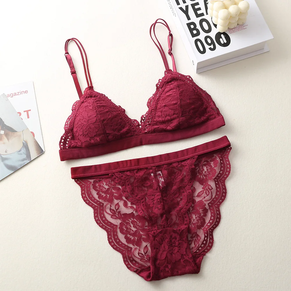 New Sexy Underwear Set Lace No Steel Bra French Lingerie Underwear Two Piece Set Comfortable and Charming at Home
New Sexy Underwear Set Lace No Steel Bra French Lingerie Underwear Two Piece Set Comfortable and Charming at Home