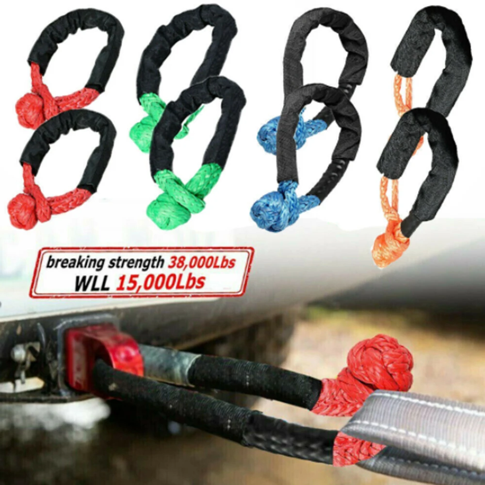 2pcs Soft Shackle Rope Synthetic Tow Recovery Strap 38,000LBs WLL 7.5Tons1
2pcs Soft Shackle Rope Synthetic Tow Recovery Strap 38,000LBs WLL 7.5Tons1