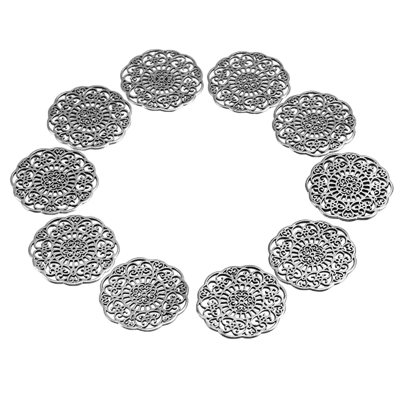10pcs/set 30mm Antique Silver Flower Charms Pendants Metal Connectors For DIY Jewelry Making Findings
10pcs/set 30mm Antique Silver Flower Charms Pendants Metal Connectors For DIY Jewelry Making Findings