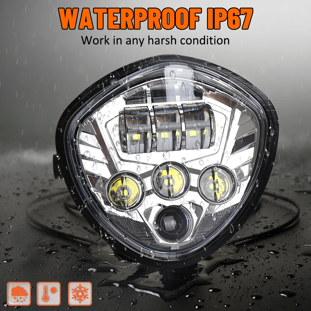 7inch Motorcycle LED Headlight Hi/Low Beam White&Red DRL with Universal Motorcycle Mounts Bracket Motorcycle Accessories
7inch Motorcycle LED Headlight Hi/Low Beam White&Red DRL with Universal Motorcycle Mounts Bracket Motorcycle Accessories
