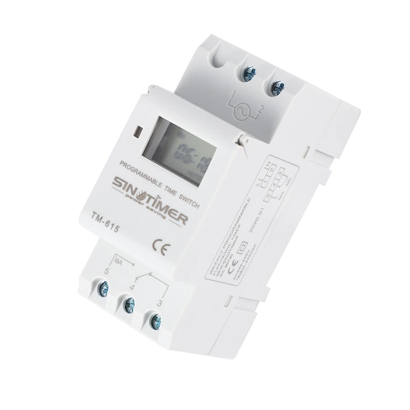 Best Sinotimer Tm-615H-16A Electronic Weekly 7 Days Programmable Digital Time Switch Relay Timer Control Ac 220V 16A Din Rail Mo
Best Sinotimer Tm-615H-16A Electronic Weekly 7 Days Programmable Digital Time Switch Relay Timer Control Ac 220V 16A Din Rail Mo