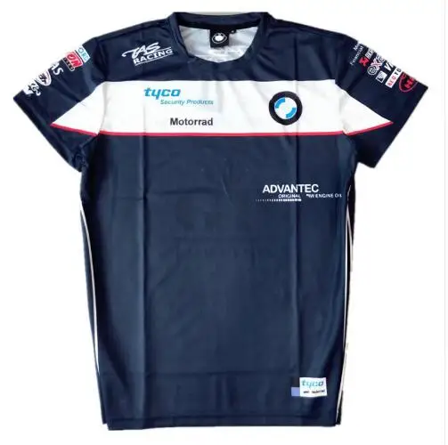 

2018 Tyco Racing Team T-Shirt For BMW Men's Short Motorcycle T-shirts TAS Motorrad Motorbike Motocross Sports Jersey