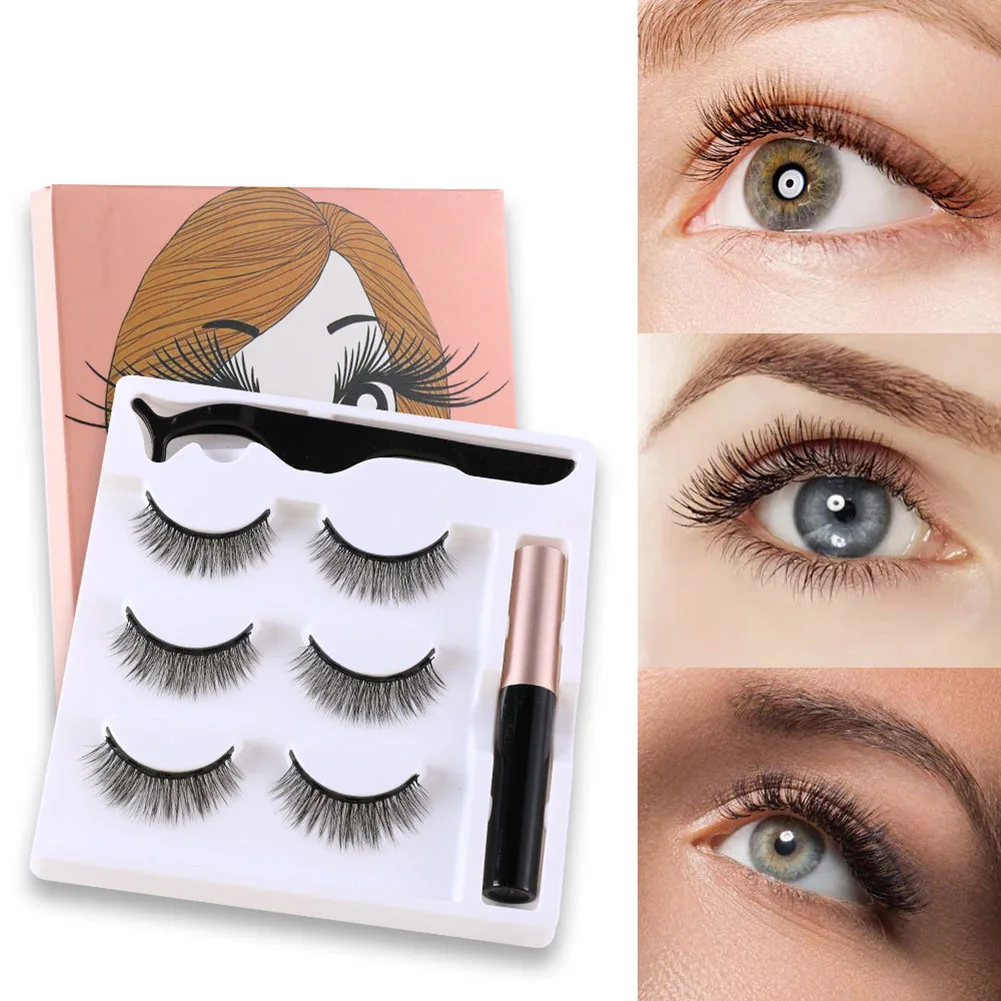 3 Pairs/Set Magnetic Eyelashes False Lashes Repeated Use Eyelashes Waterproof Liquid Eyeliner With Tweezer Makeup Set
3 Pairs/Set Magnetic Eyelashes False Lashes Repeated Use Eyelashes Waterproof Liquid Eyeliner With Tweezer Makeup Set