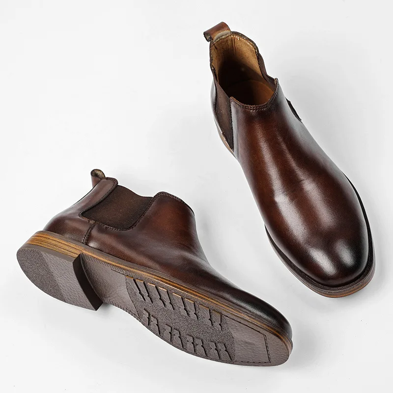 High-Top Shoes Business Dress Genuine Leather Boots British Casual Retro Color Polishing Wedding Shoes Plus Size Chelsea Boots
High-Top Shoes Business Dress Genuine Leather Boots British Casual Retro Color Polishing Wedding Shoes Plus Size Chelsea Boots