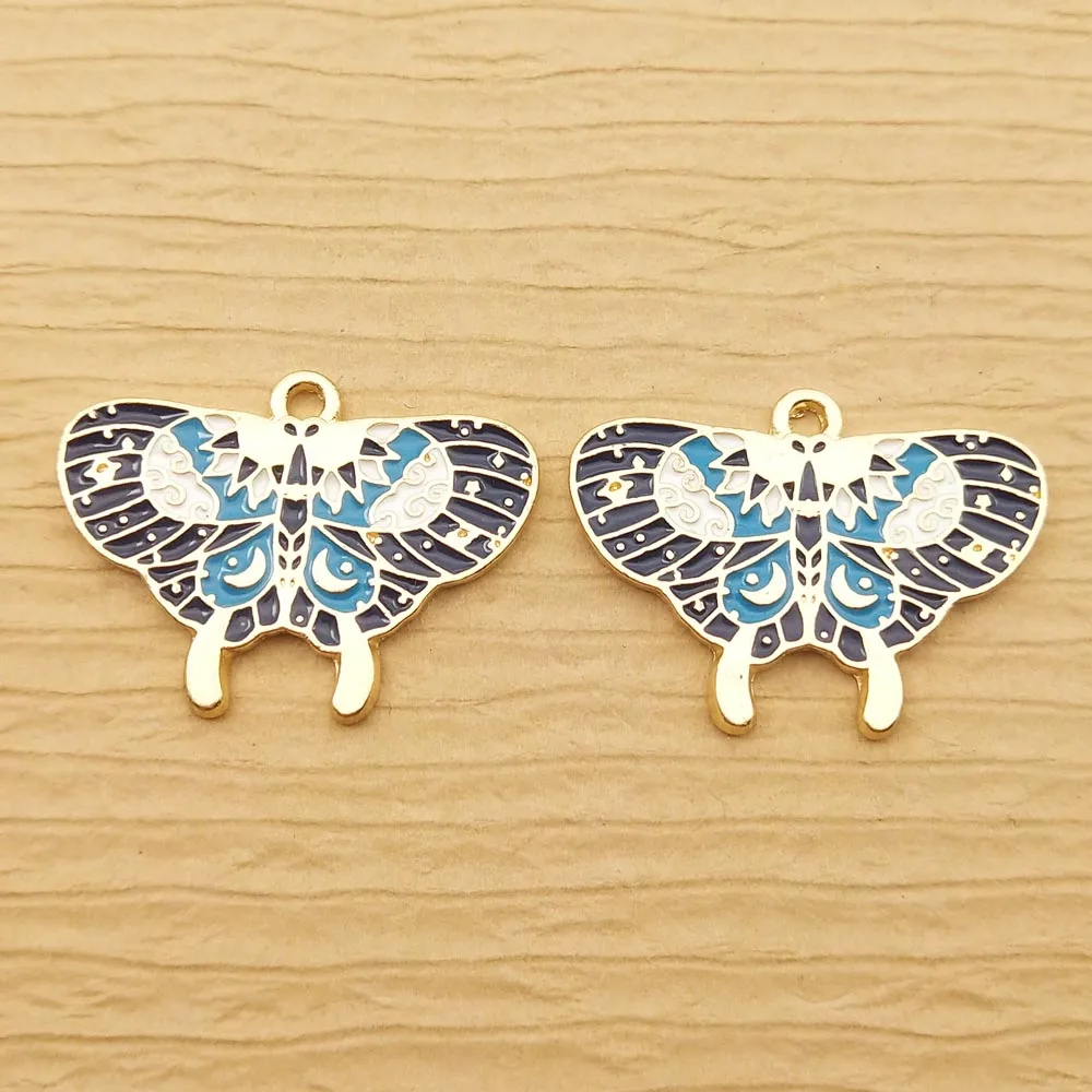 

10pcs 20x28mm enamel butterfly charm for jewelry making crafting earring pendant bracelet charm necklace charms diy finding