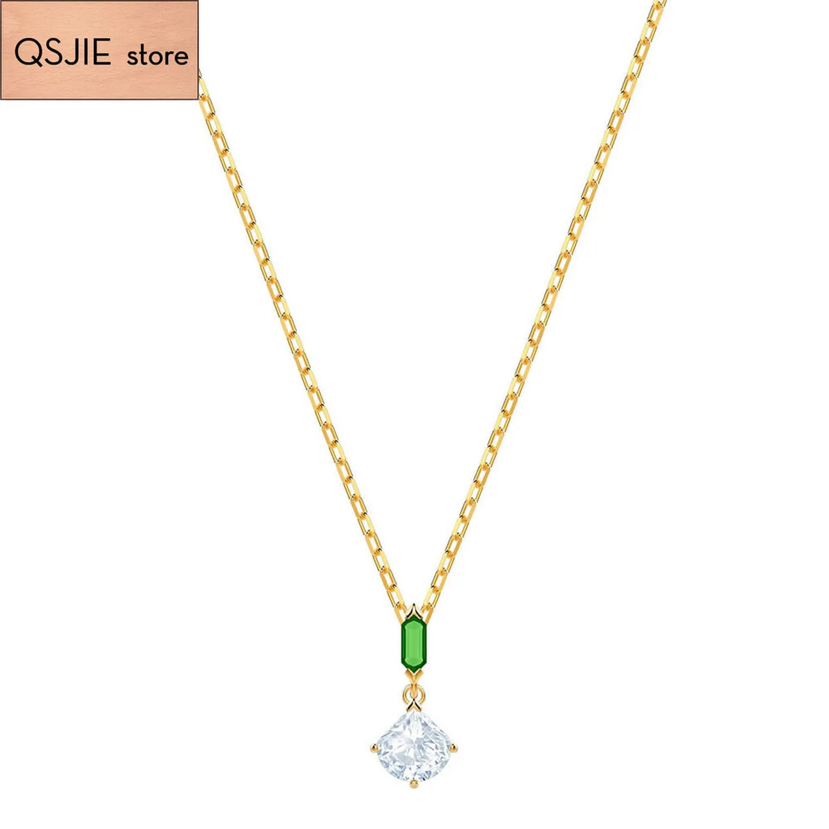 QSJIE High quality SWA new LOZ pendant, necklace, elegant shiny crystal, original fashion and unique style of women's Necklace
QSJIE High quality SWA new LOZ pendant, necklace, elegant shiny crystal, original fashion and unique style of women's Necklace