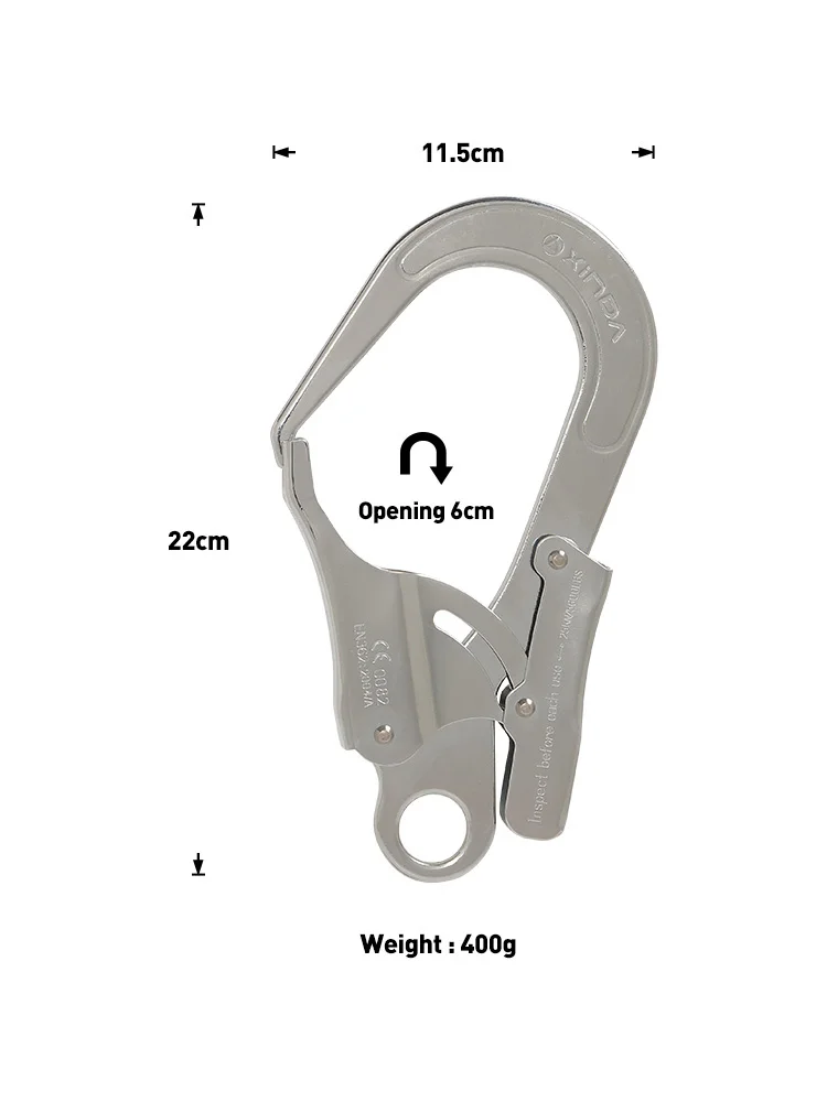 Xinda Aerial Work Safety Hook Big Opening Alloy Steel Carabiner Steel Pipe Industry Protection Lock Fall-proof Insurance Buckle 
Xinda Aerial Work Safety Hook Big Opening Alloy Steel Carabiner Steel Pipe Industry Protection Lock Fall-proof Insurance Buckle