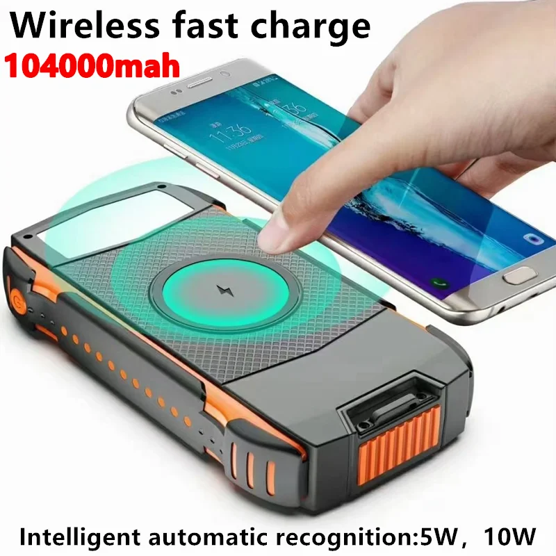 New upgraded version of solar wireless power bank 104000mah100000mahfast charging mobile power supply forHuawei Oppo Xiaomi ViVo
New upgraded version of solar wireless power bank 104000mah100000mahfast charging mobile power supply forHuawei Oppo Xiaomi ViVo