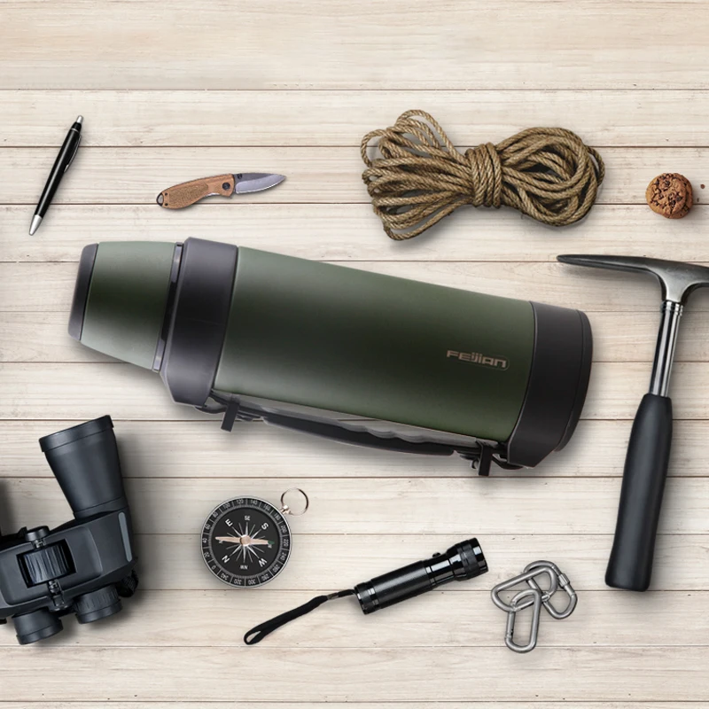FEIJIAN 1.2L/1.5L thermos bottle Vacuum Flasks thermo cup Outdoor Travel coffee mug Thermal Insulation Performance over 24 hours
FEIJIAN 1.2L/1.5L thermos bottle Vacuum Flasks thermo cup Outdoor Travel coffee mug Thermal Insulation Performance over 24 hours