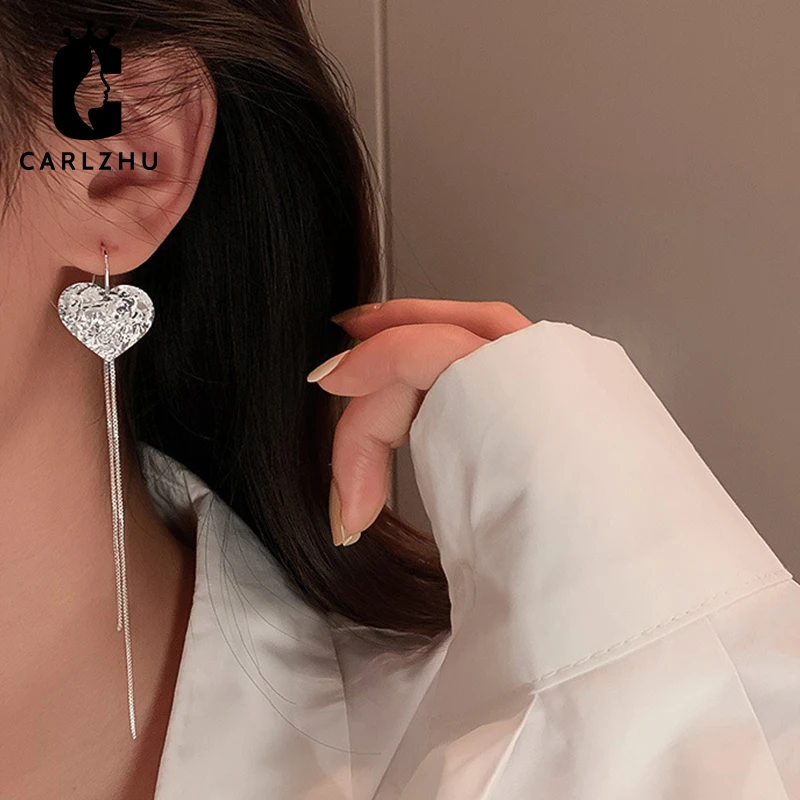 925 Silver Needle Love Tassel Ear Hook Long Drop Earrings Korean Temperament Metal Earrings Women Lady Jewelry
925 Silver Needle Love Tassel Ear Hook Long Drop Earrings Korean Temperament Metal Earrings Women Lady Jewelry