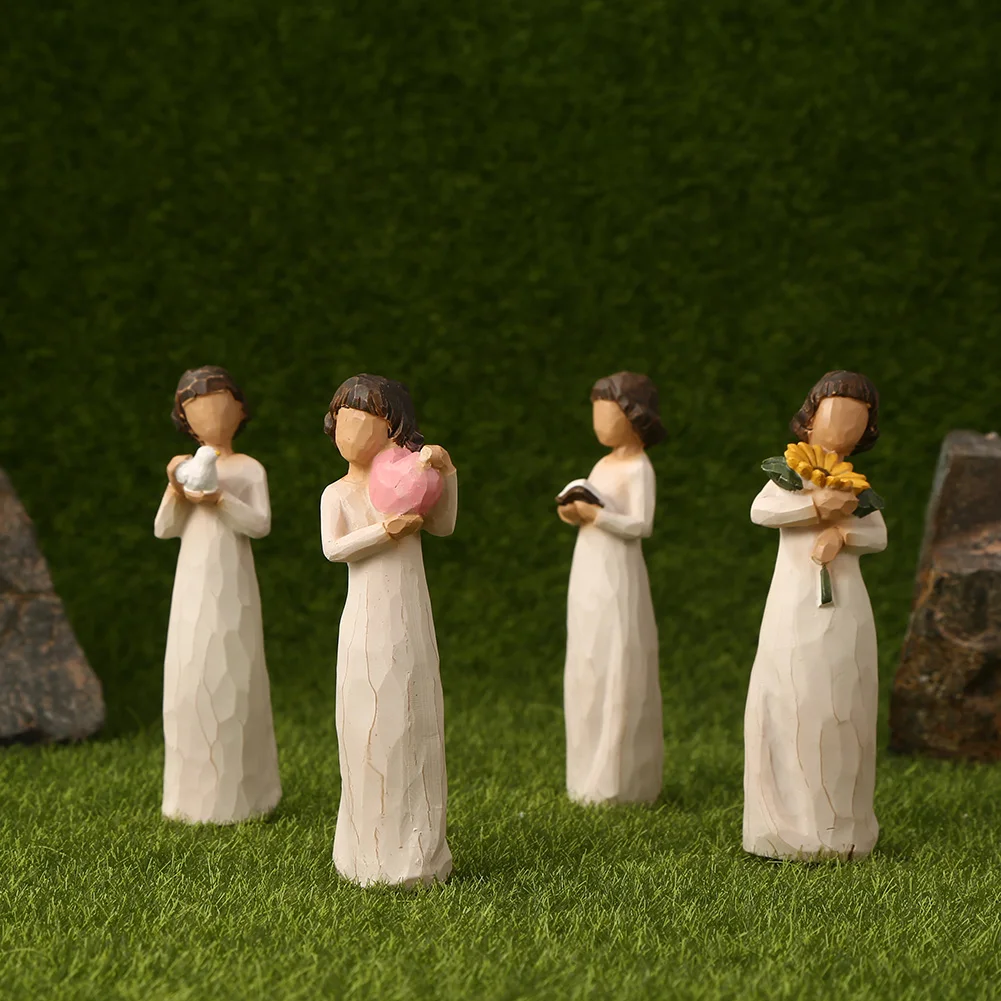 4pcs 8cm Hand-Painted Carved White Girl Statue Sculpture Synthetic Resin Living Room Ornament Fairy Garden Decoration Supplies
4pcs 8cm Hand-Painted Carved White Girl Statue Sculpture Synthetic Resin Living Room Ornament Fairy Garden Decoration Supplies